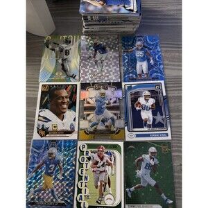 Los Angeles Chargers Football Card Lot Bundle- Approx. 100 Cards With Inserts